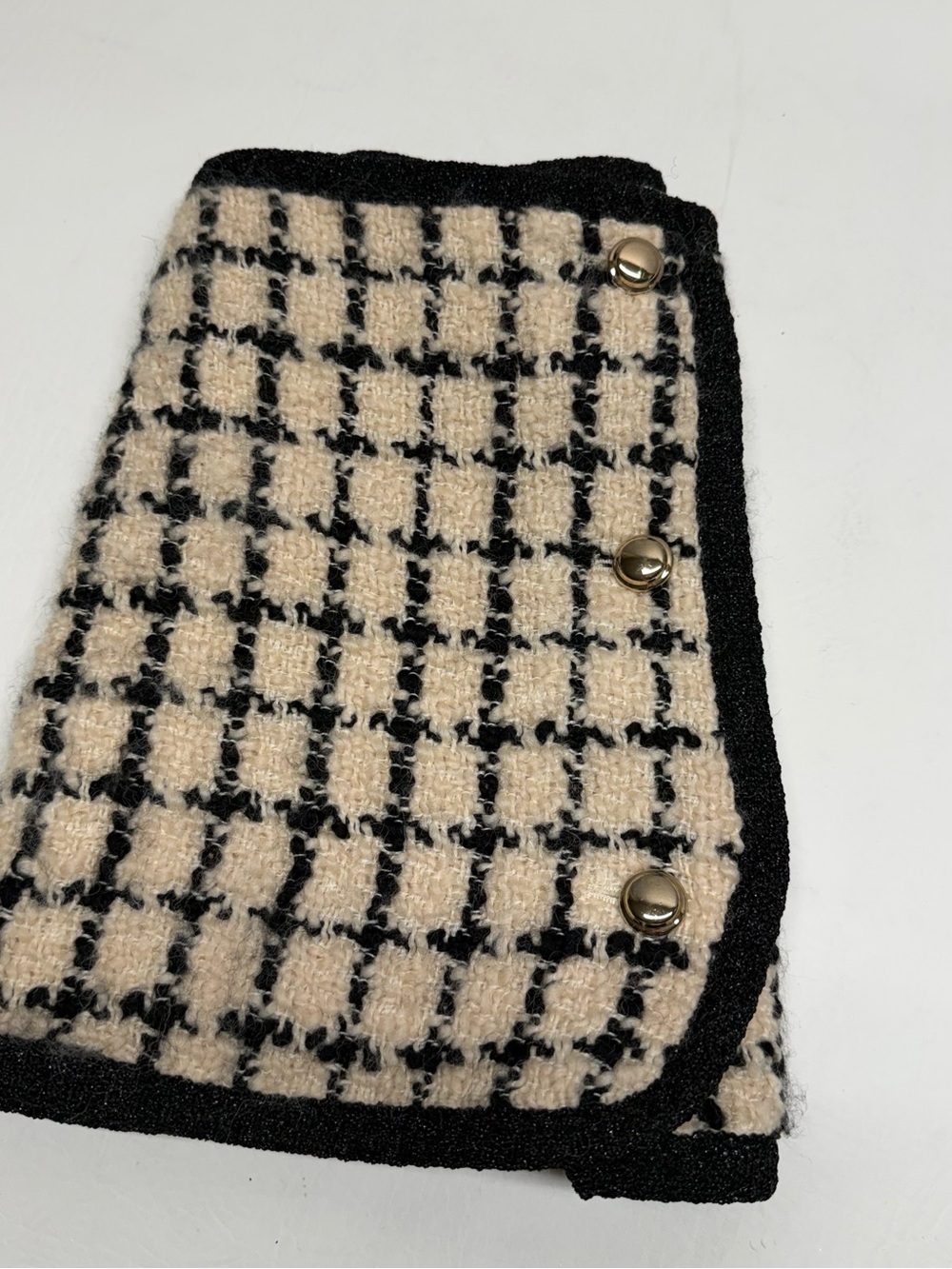 Miu Miu Black and Cream Bouclé Check Mini Skirt size 36 - Picture 10 of 10